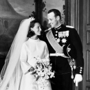 Then Crown Prince Harald and Crown Princess Sonja married 29 August 1968 (Archives, Scanpix)
